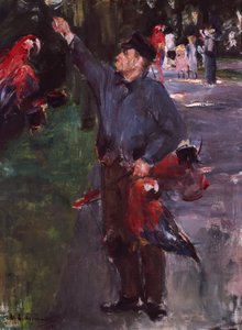 Papağanlı Adam (tuval üzerine yağlı boya) by Max Liebermann