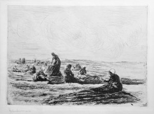 Ağ yama işçileri by Max Liebermann