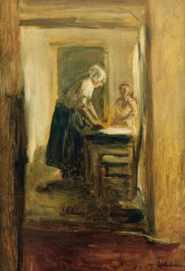 plätterin by Max Liebermann