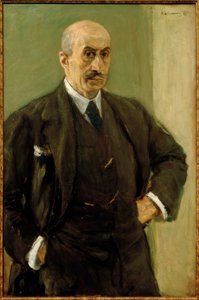 Takım elbiseli kendi kendine portre, ayakta by Max Liebermann