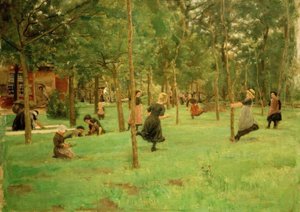 oynayan çocuklar by Max Liebermann