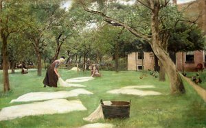 Keten Ağartılması, 1882 by Max Liebermann