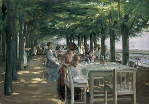 Elbe'deki Nienstedten'deki Restaurant Jacob'daki Teras
