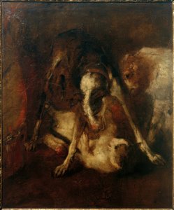 Kediyle oynayan köpek by Max Slevogt