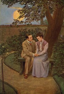 Charlotte Bronte tarafından Jane Eyre için illüstrasyon (renkli taş)