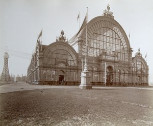 Makine köşesi, Tüm Rusya Sergisi, Nizhny Novgorod, Rusya, 1896.