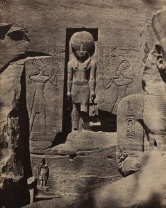 Abu Simbel, Spéos de Phré Girişindeki Heykeller by Maxime Du Camp