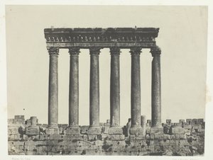 Baalbeck Heliopolis, Güneş Tapınağı Sütunluları, Suriye, 184951, 1852 basılmış. by Maxime Du Camp