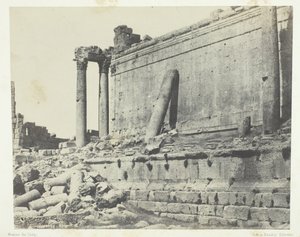 Baalbeck Heliopolis, Jüpiter Tapınağı, Doğu Cephesi, Suriye, 184951, 1852 basılmış. by Maxime Du Camp