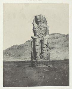 Gournah, Colossus Monolith of Amenopht III, Thebes, 184951, 1852 basılmış. by Maxime Du Camp