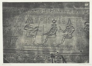 Büyük Dendera Teutyres Tapınağı, Arka Cephe Heykelleri, Yukarı Mısır, 184951. by Maxime Du Camp