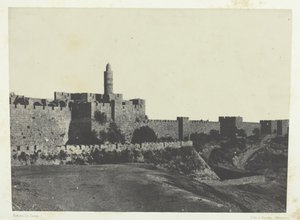 Kudüs, Batı Duvarları, Filistin, 184951, 1852 basılmış. by Maxime Du Camp