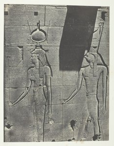 Kalabscheh, Tapınağın Arka Cephesinden Heykeller, Nubia, 184951, 1852 basılmış. by Maxime Du Camp