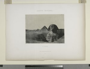 Le Sphinx, Mısır (s/b fotoğraf) by Maxime Du Camp