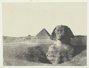 Önden Görülen Sphynx, Orta Mısır by Maxime Du Camp