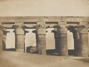 Luksor, sarayın büyük revakları, 1849-51. by Maxime Du Camp