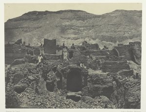 Medinet-Habou, Papa Şehri Harabeleri; Teb by Maxime Du Camp