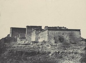 Nubiya. Büyük İsis Tapınağı, Bir Philoe. Kuzeyden alınan genel görünüm, 1850. by Maxime Du Camp