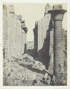 Karnak Sarayı, Bubastitler Mahkemesi ve Hipostil Salonunun Ana Girişi, Thebes, 184951. by Maxime Du Camp