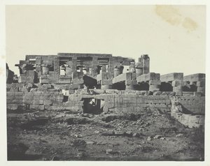 Karnak Sarayı, Hipostil Salonunun Güney Girişi, Thebes, 184951, 1852 basılmış. by Maxime Du Camp