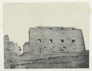 Karnak Sarayı, Güney-Batı Büyük Pylones, Teb, 184951, 1852 basılmıştır. by Maxime Du Camp