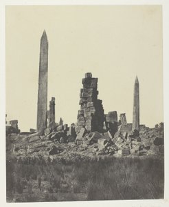 Karnak Sarayı, Dikilitaşlar; Teb by Maxime Du Camp