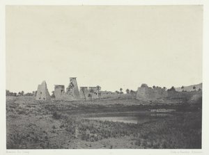 Karnak Sarayı, Güney Propylaea, Teb, 184951, 1852 basılmıştır. by Maxime Du Camp