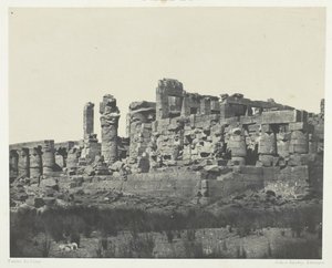 Karnak Sarayı, Hipostil Salonu, Kuzey-Doğu Açısından Alınmış, Thebes, 184951, 1852 basılmıştır. by Maxime Du Camp