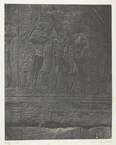 Karnak Sarayı, Granit Kutsal Alanının Dış Heykelleri, Thebes, 184951, 1852 basılmış. by Maxime Du Camp