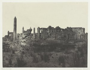 Karnak Sarayı, Harabelerin Kuzeyden Çekilen Genel Görünümü; Teb by Maxime Du Camp