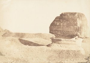 Profile du grande Sphinx, pris du Sud, Aralık 1849. by Maxime Du Camp