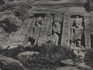 Hathor Kaya Tapınağı'nın Güney Bölümü, Abu Simbel by Maxime Du Camp