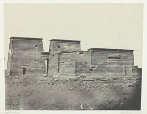 Dakkeh Antik Pselcis Tapınağı, Nubia, 184951, 1852 basılmış. by Maxime Du Camp