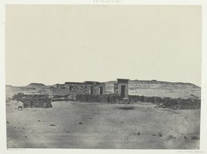Débôd Tapınağı ve Köyü, Antoninler Yolu Parembole, Nubia, 184951, 1852 basılmıştır. by Maxime Du Camp