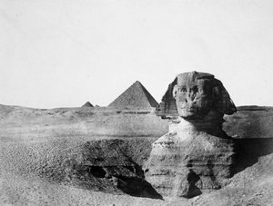 Büyük Sfenks ve Giza Piramitleri, Mısır, 1852