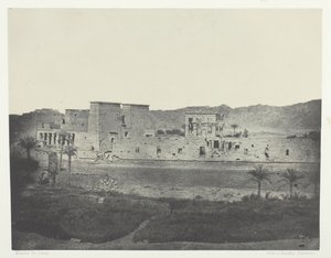 Beghé Adasından Alınan Görünüm, Batıya Bakmak, Philoe, Nubia, 184951, basılmış 1852. by Maxime Du Camp