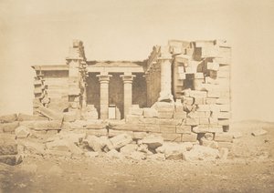 Görünüm du Maharakka Hiera-Sycaminos Tapınağı, 5 Nisan 1850. by Maxime Du Camp