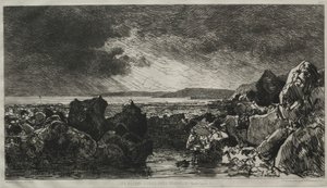 Trouville (Alçak Gelgit) yakınlarındaki Kara Kayalar by Maxime Lalanne