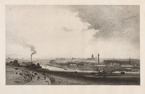 1867'de Paris, Trocadero'dan Görünüm by Maxime Lalanne