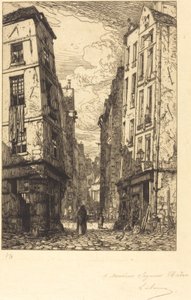 Rue des Marmousets (Şehrin çeyreği, eski Paris) by Maxime Lalanne