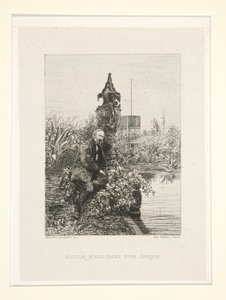 Victor Hugo dans son jardin (Victor Hugo Bahçesinde), pl. Chez Victor Hugo süitinden 12 (Victor Hugo by Maxime Lalanne
