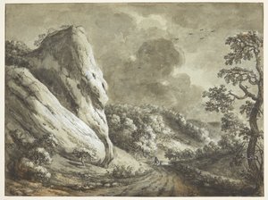 Kayalıklar ve ormanlık yamaçlar arasındaki yol by Maximilian Neustück