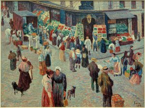 Bakkal, Rue des Abbesses by Maximilien Luce