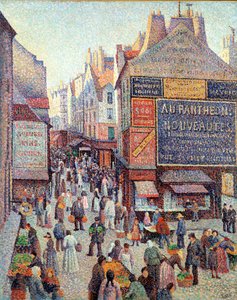 Rue Mouffetard, 1889-90 dolayları (tuval üzerine yağlı boya) by Maximilien Luce