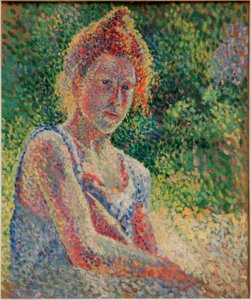 genç bir kadın portresi by Maximilien Luce
