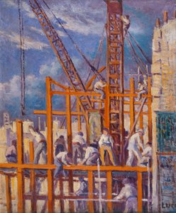 Paris İnşaat Alanları, Boulevard de la Madeleine; Les Chantiers de Paris, Boulevard de la Madeleine, by Maximilien Luce