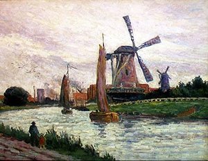 yel değirmeni by Maximilien Luce