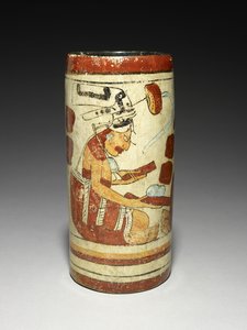 Sunum Sahneli Vazo, MS 600-900 (astarlı toprak kap) by Mayan