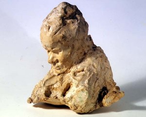 Bir Adamın Başı (alçı üzerine mum)