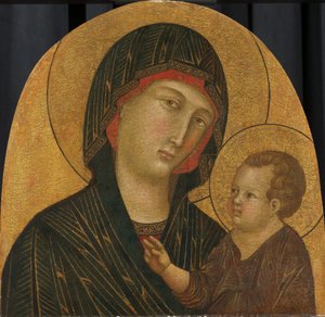 bakire ve çocuk madonna ve çocuk by Meester van Badia a Isola